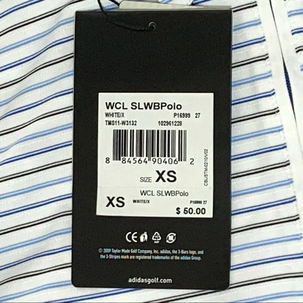 NEW Size XS Adidas National Asian Golf Association Sleeveless Striped Polo Shirt - Picture 11 of 11